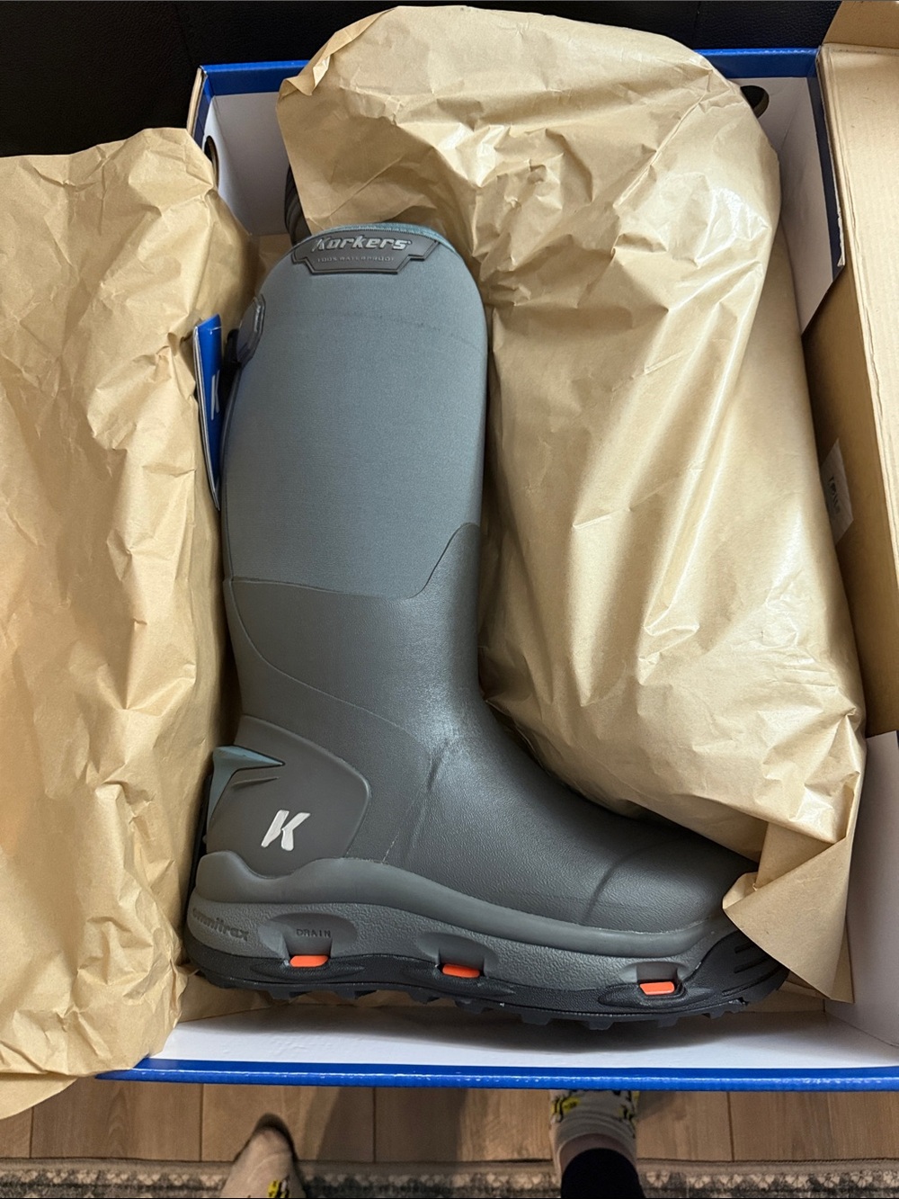 Women’s Waterproof Rubber Work Boot — Gray